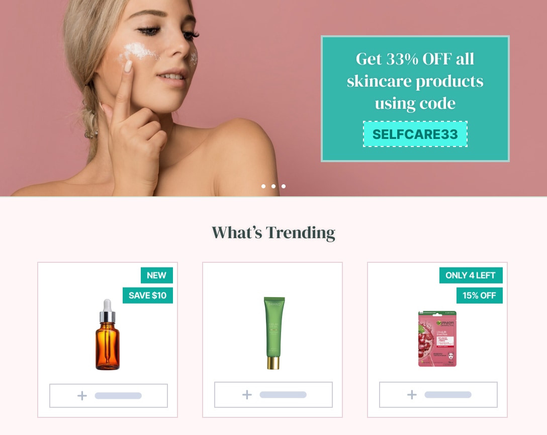 Promotion groups configured for different areas of a Shopify store