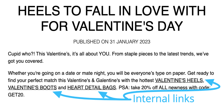 Internal link example