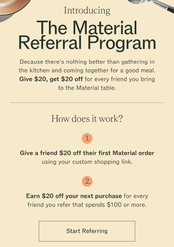 Referral email example
