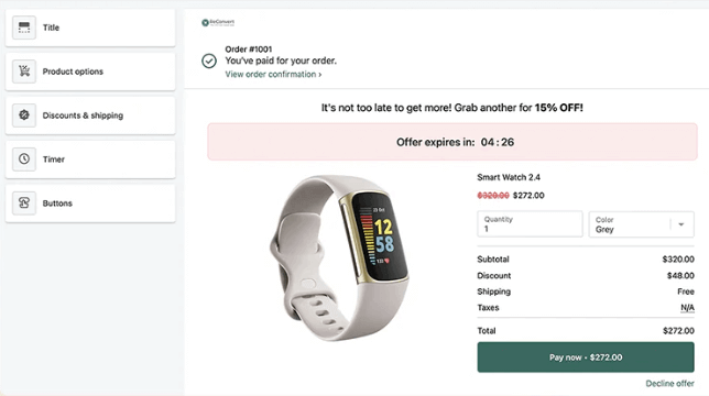 ReConvert one-click upsell