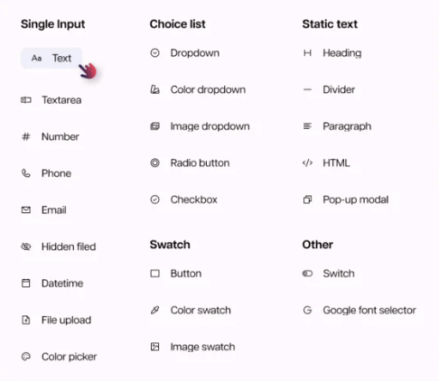 Globo product options