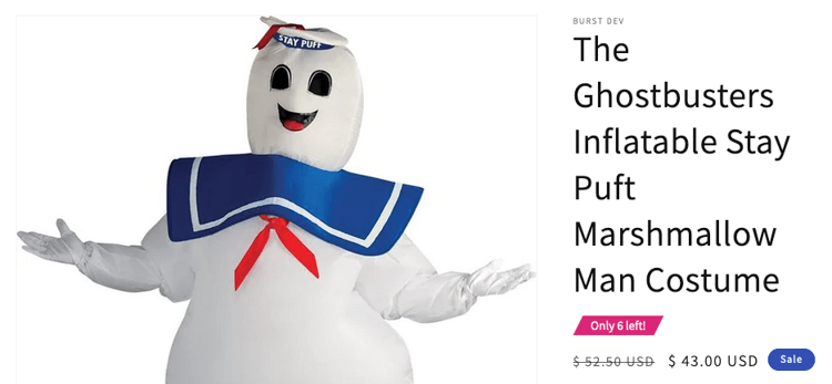 Product badge showing quantity.