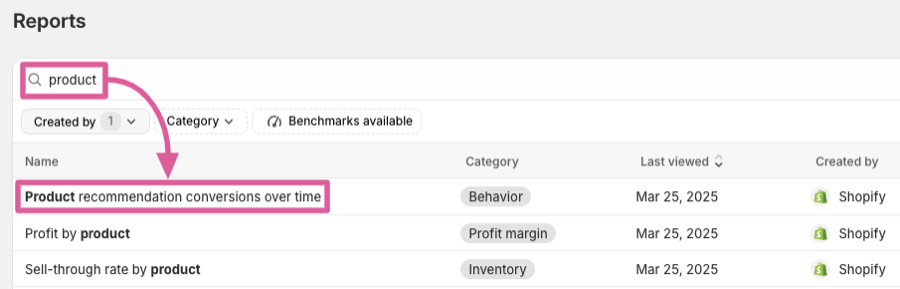 Product recommendation conversions over time