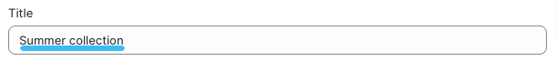 Collection title