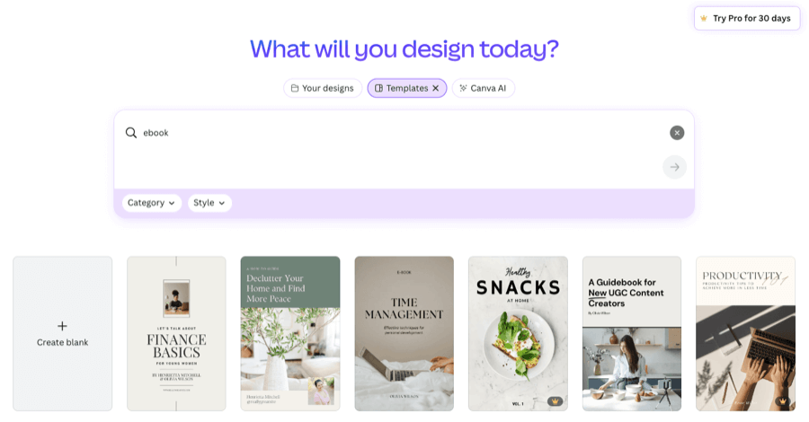 Canva Ebook Templates