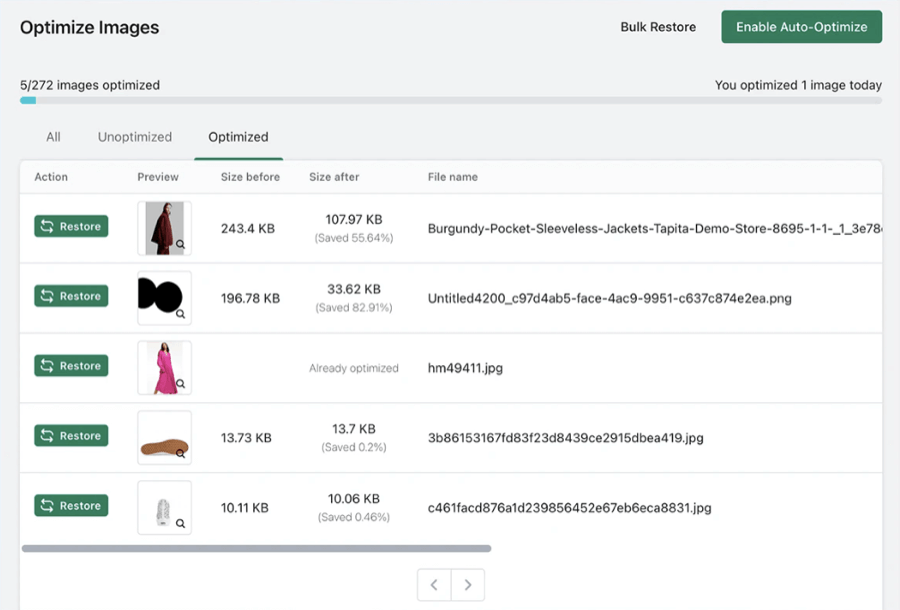 Shopify Image Optimization