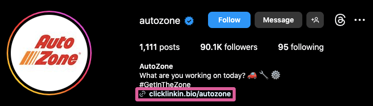 AutoZone link in bio