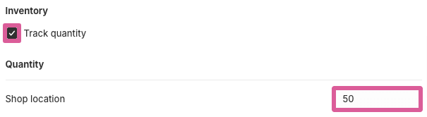 Shopify track quantity