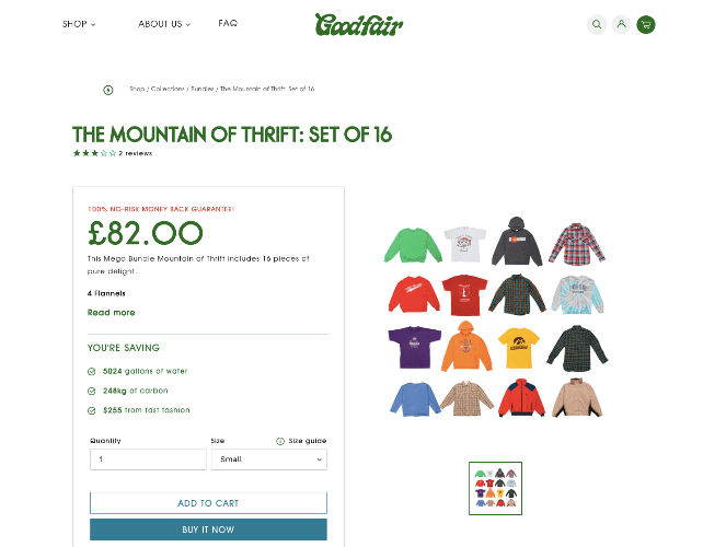Product bundle example