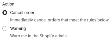 Auto cancel orders