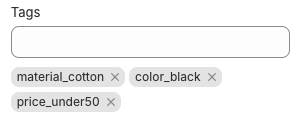 Shopify product tags example