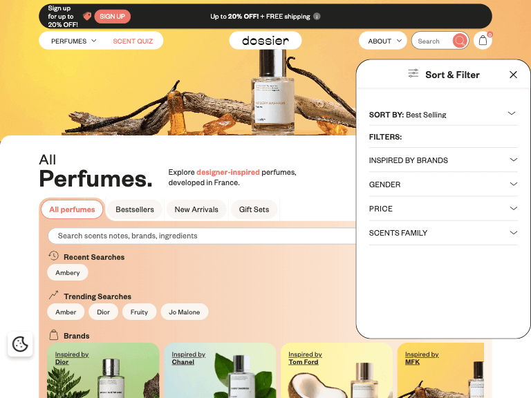 Search filter example
