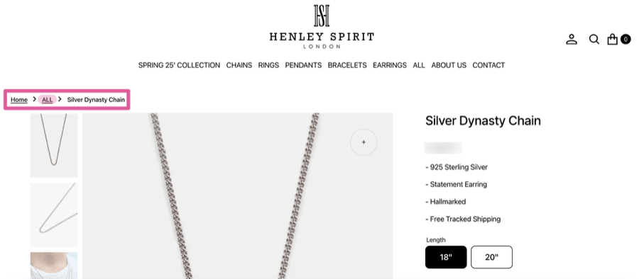 Shopify breadcrumb SEO problem