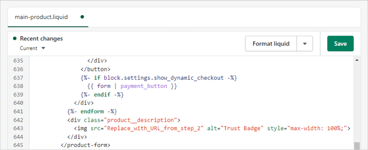 Theme code editor with code snippet.