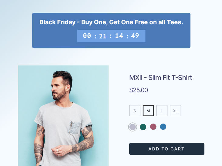 Engage - Create urgency with timers and offers