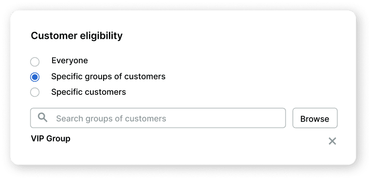 Shopify discount customer